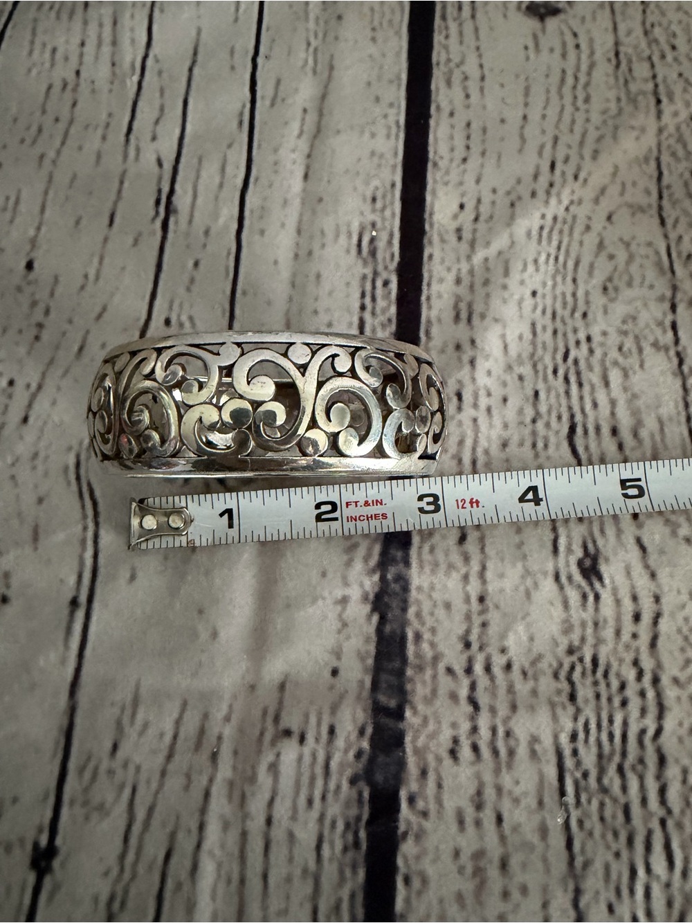 Brighton Contempo Hinged Scroll Bangle. - Picture 9 of 9